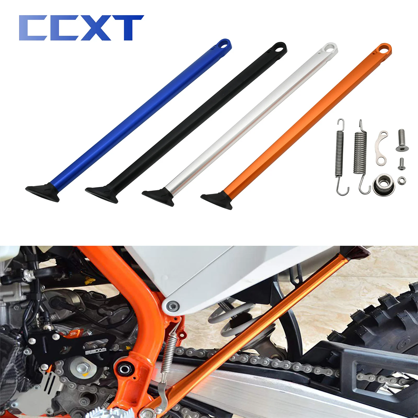 Alumínio Kickstand Descanso Lateral Kickstand Primavera Para KTM EXC250 EXC450 SXF250 SXF450