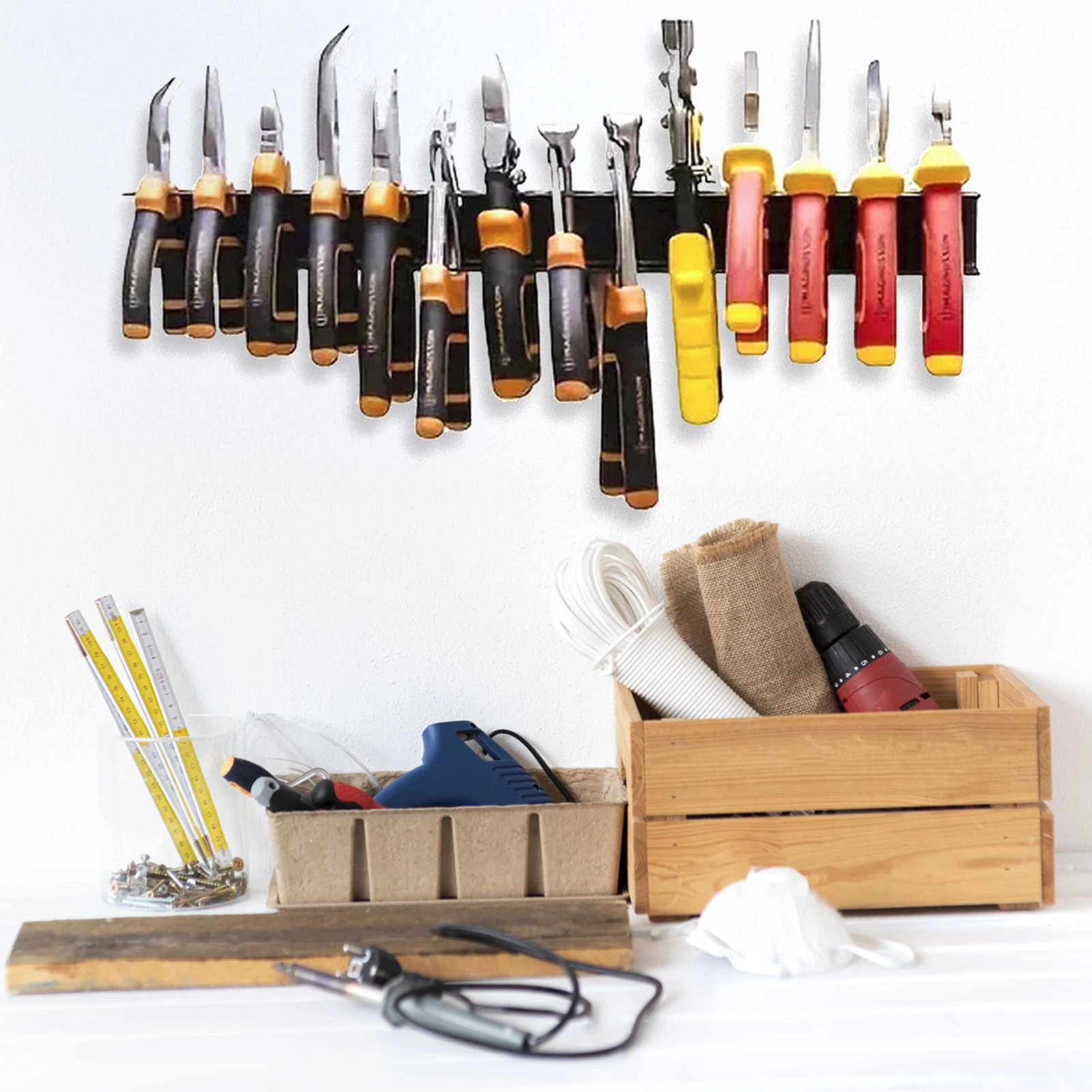 40cm Heavy Duty Garage Tools Organizer with Large Bearing Capacity Screwdriver Key Holder Suitable for Workbench Toolshed 3