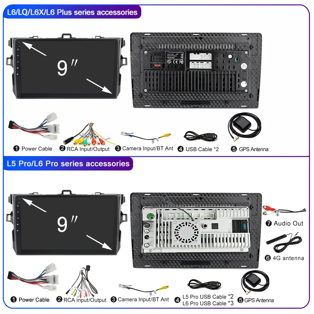 Car Multimedia Player Car Radio LEHX Pro 8 Core 2Din android 12 Car Radio Multimedia Video Player For Toyota Corolla E140 150 2006-2013 Autoradio Carplay gps