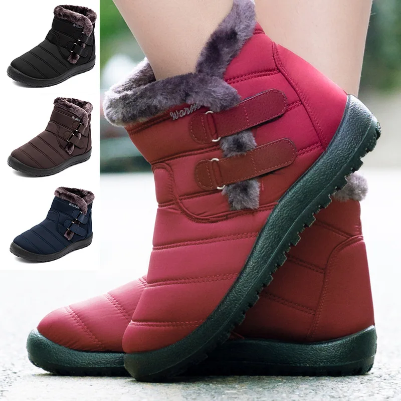 New Women Boots Winter Shoes Woman Warm Snow Boots Woman Ankle Boots for Female Winter Shoes Botas Mujerplush Booties Waterproof