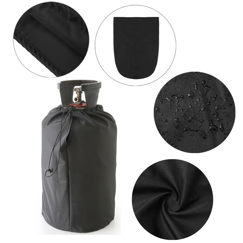 Water Tank Cover 210D Oxford Cloth Camping Gas Tank Waterproof Cover Outdoor Propane Tank Protective Dustproof Cover
