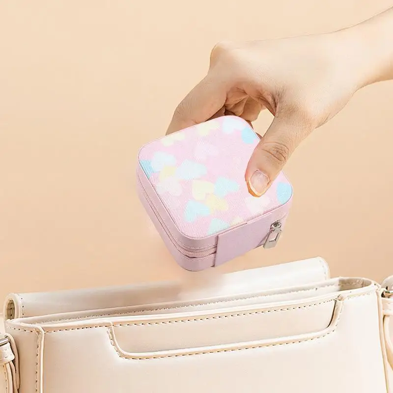 Portable Mini Jewelry Storage Box for Rings, Pendants, Earrings, Necklaces, Organizer for Birthday Festive Christmas Gifts 5