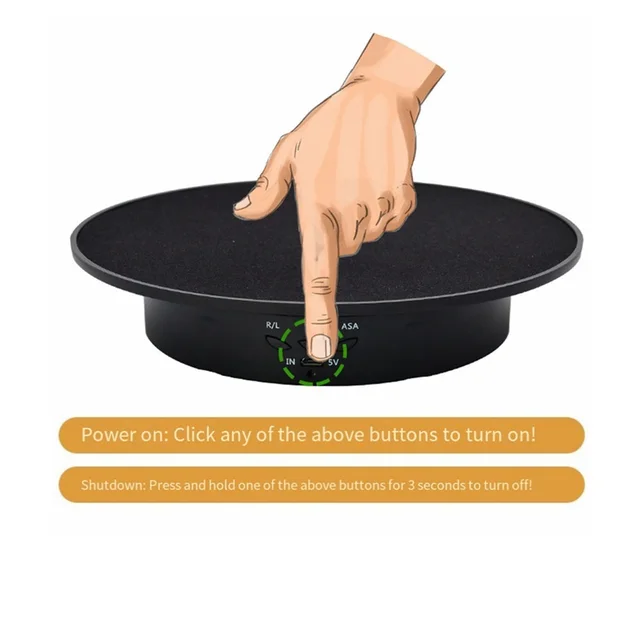 Electric Rotating Display Turntable - 360° Panoramic Jewelry Showcase ...