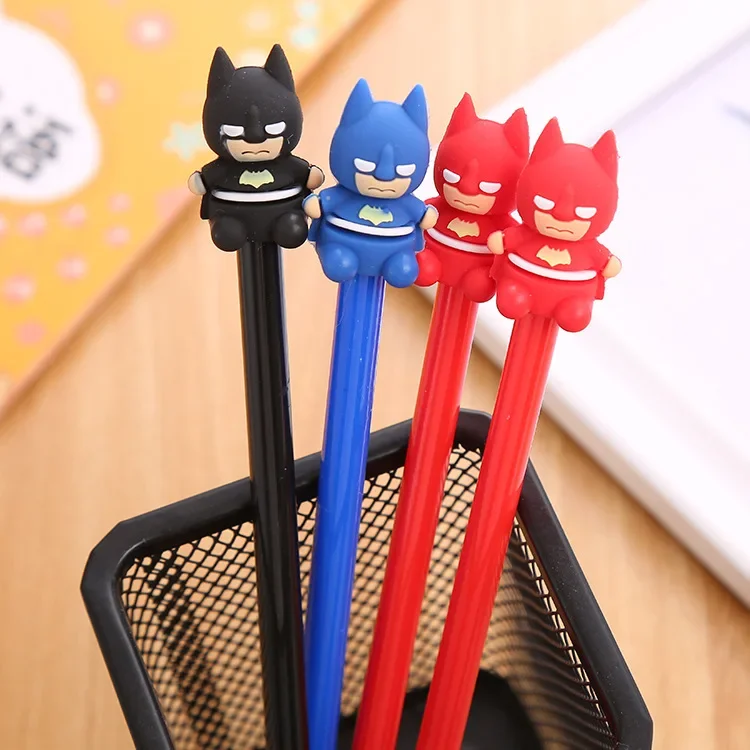 Dc Anime Figure Batman Superman Water Pen Cute Student Test Black Gel Pen Cancelleria Per Bambini Regali Di Compleanno