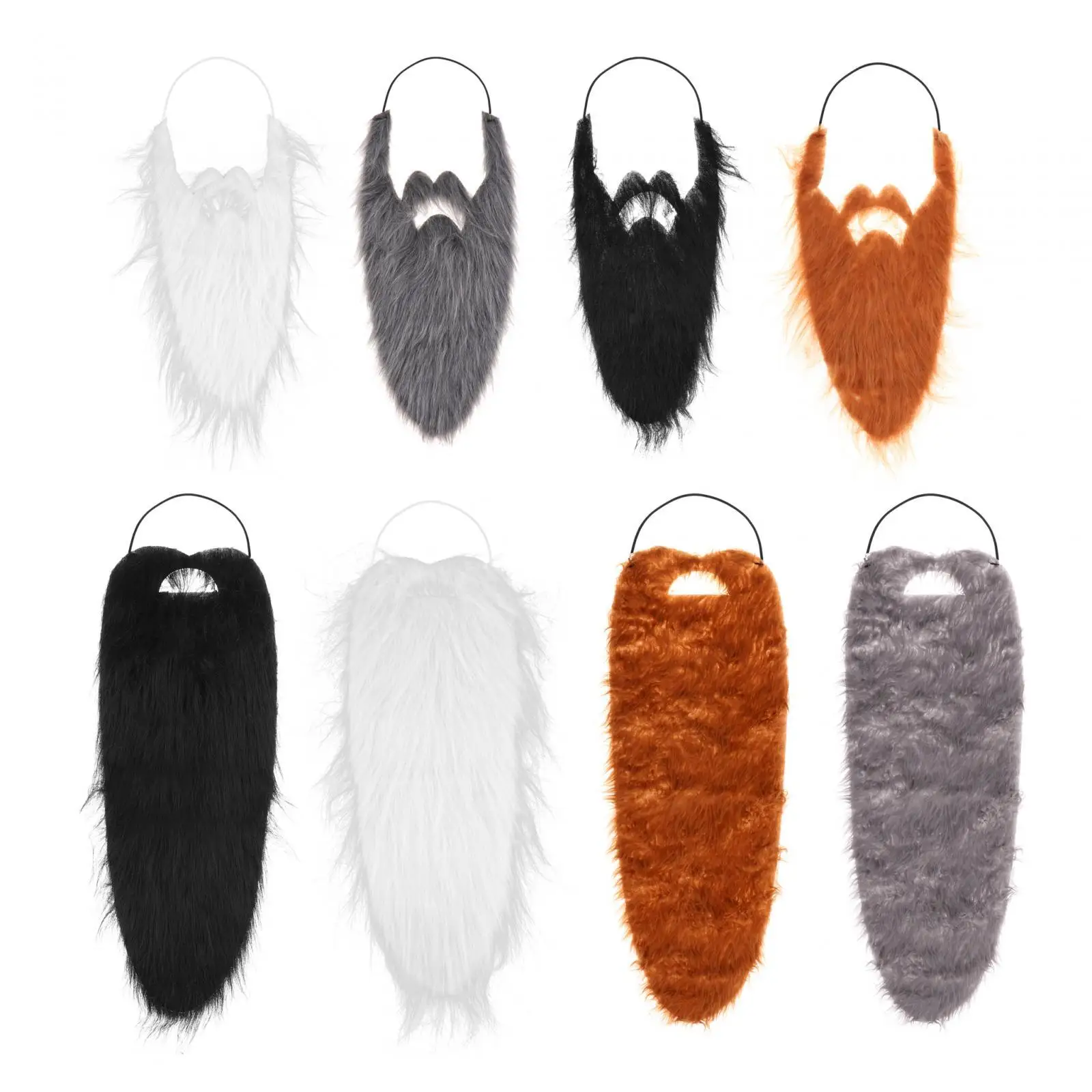 Fake Long Beard Costume Realistic Whisker Cosplay Xmas Santa Claus Beard for Carnival Festive Halloween Performance Men Women