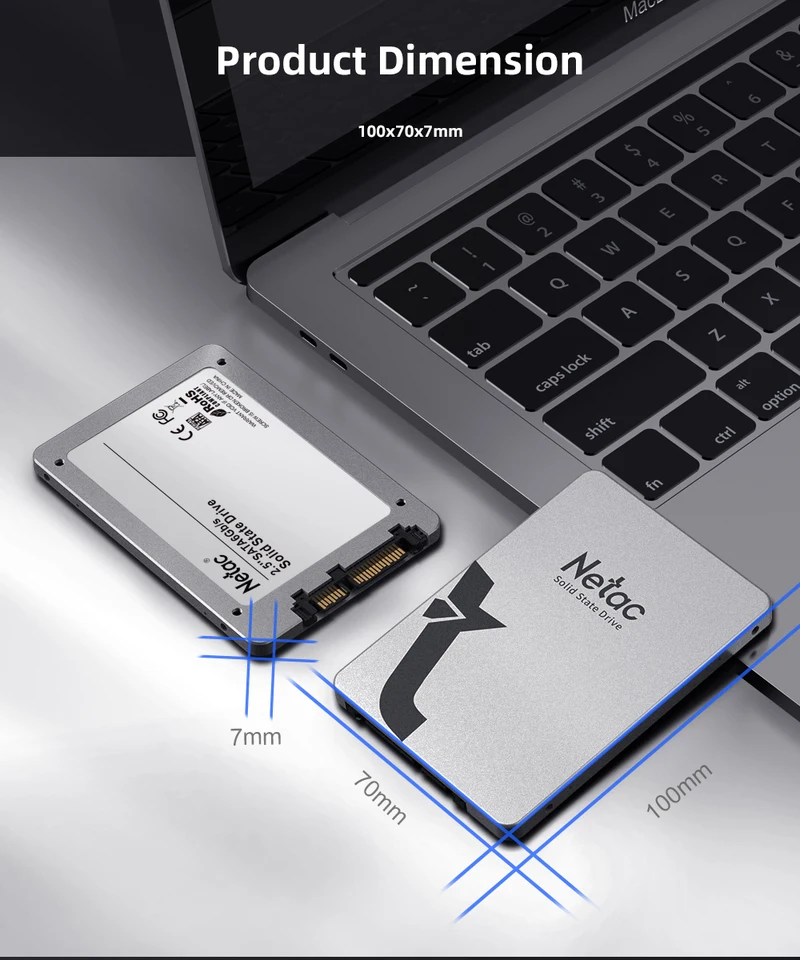 SantasV　Netac N530S 2TB SSD 2.5インチ Netac SATA SSD 2TB, Internal Solid State Drive SATAIII 6Gb/s 2.5