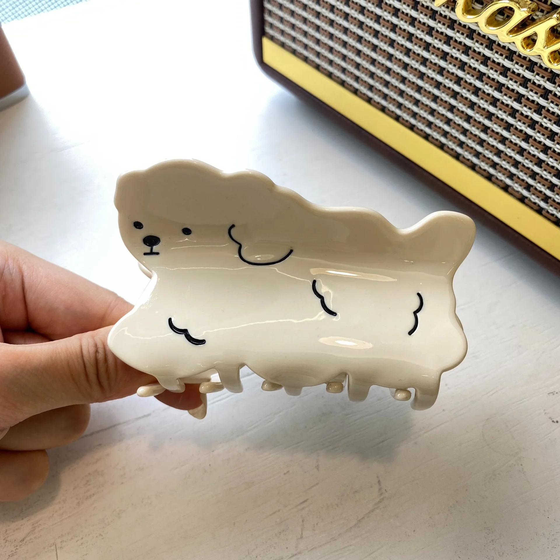 1/2 stücke Neue Drei Kleine Hund Essigsäure Greif Clip Nette Haarnadel Cartoon Tier Haar Greifen Große Hinterkopf shark Clip – Detail 6