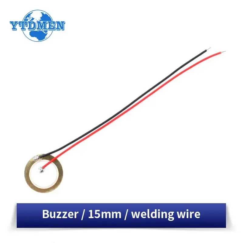 Piezo Buzzer 10/20pcs Piezoelectric Ceramic Wafer Plates with Wire Diameter 12MM 15MM 18MM 20MM 27MM 35MM 50MM Copper Buzzer Loudspeaker