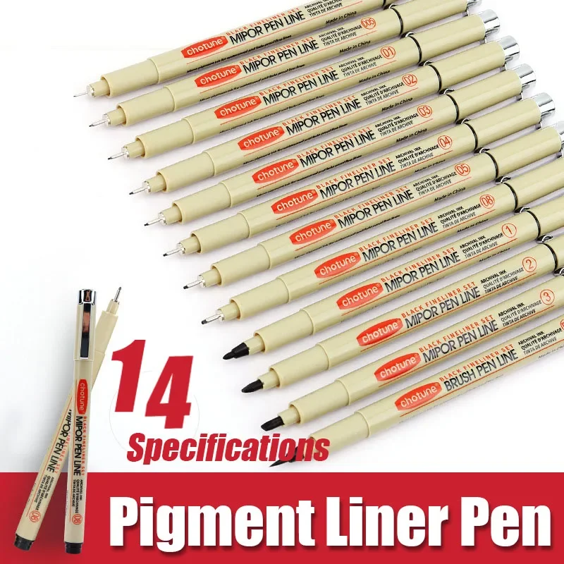3-12Pcs Pigment Liner Micron Drawing Pen Manga Pigma Ink Marker Pen Sketching Brush Set Hook Line Needle Art Supplies permanent marker pen marker pens color marker pens permanent marker permanent markers pen marker paint marker pen markers pen marker pen acrylic paint markers