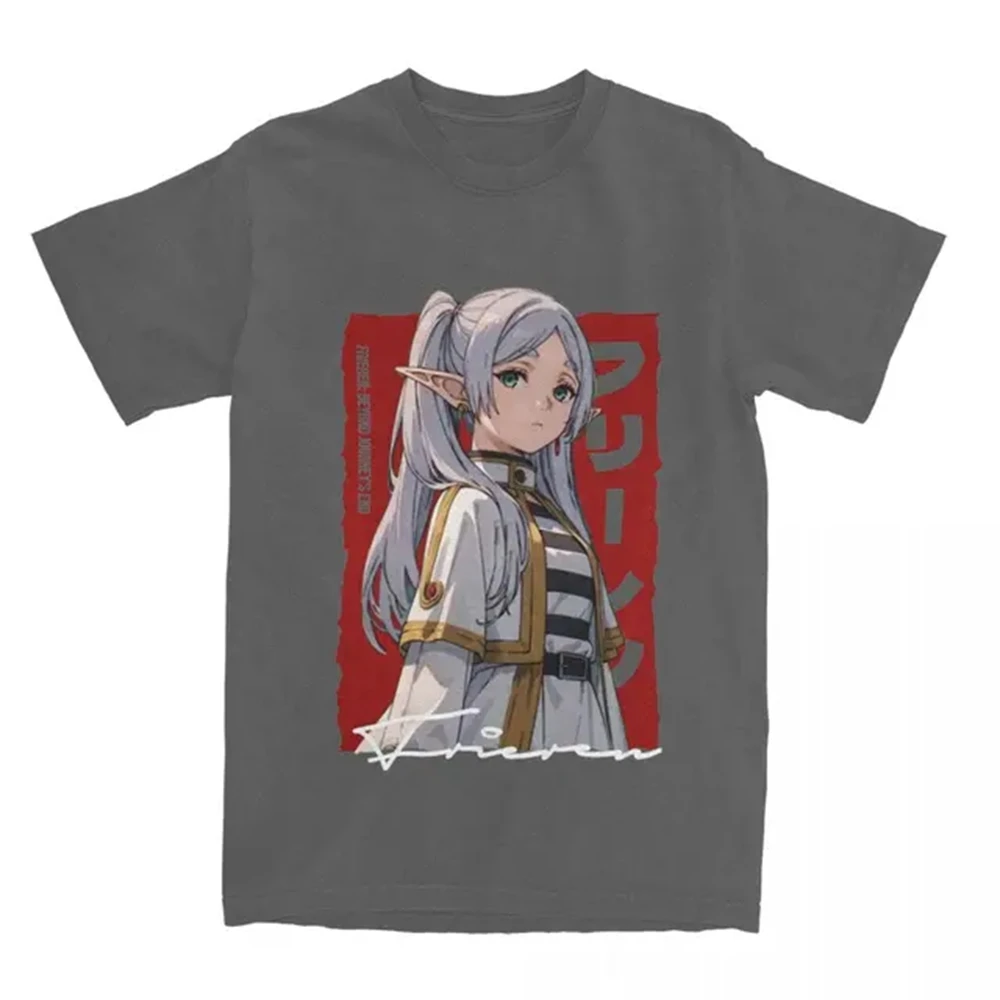 Frieren Beyond Journey's End Vintage Cotton T-Shirt - Unisex Crew Neck Short Sleeve Tee