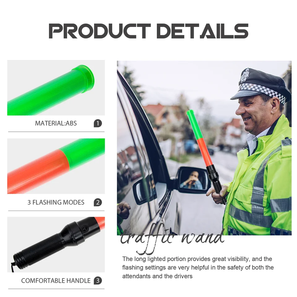LED Traffic Warning Baton Signal Wand Light Stick