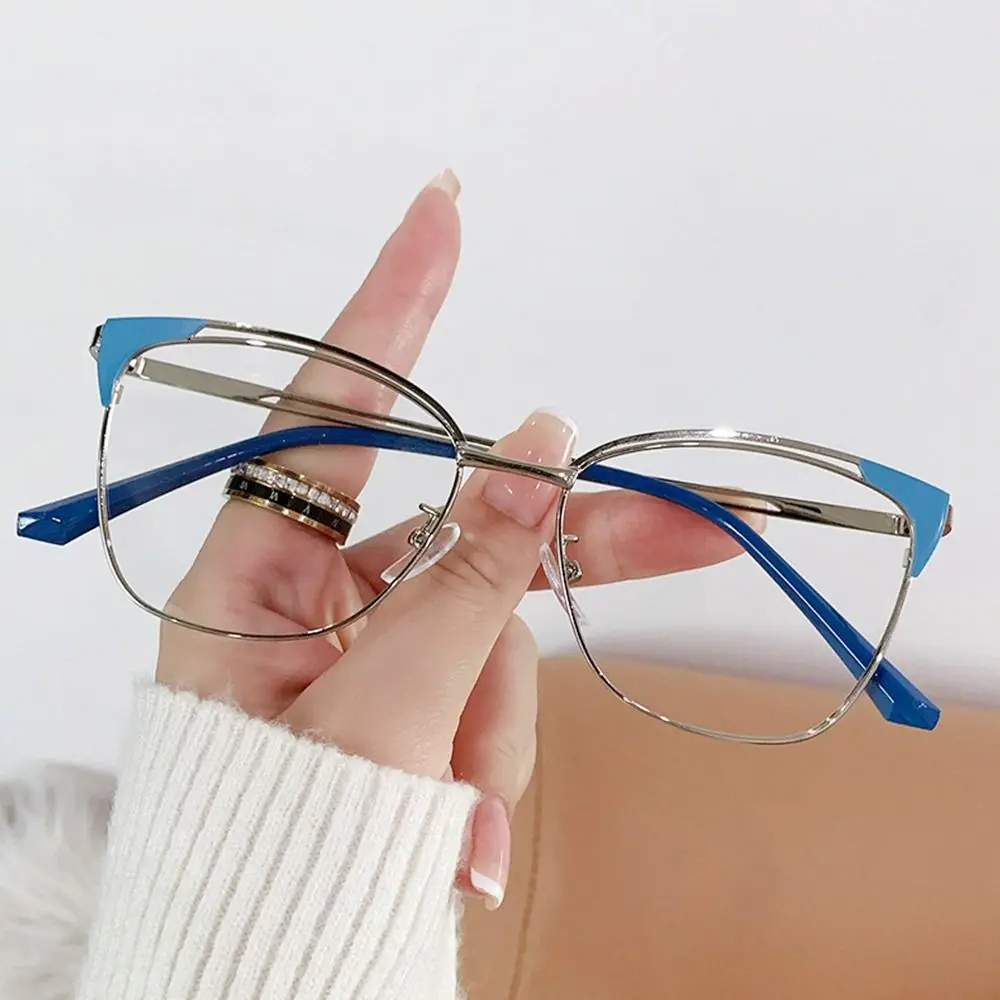 Retro Anti Blue Light Cat Eye Occhiali Donna Uomo Square Metal Frame Occhiali Da Vista Occhiali Occhiali Da Computer Occhiali Da Lettura