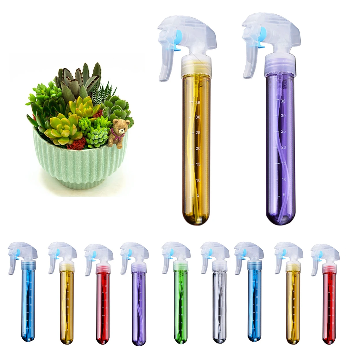 Portable High Pressure plant Spray Bottle Mini transparent flower succulent watering bottle Liquid filling bottle