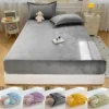 Autumn Winter Warm Fitted Bed Sheet Flannel Soft Comfortable Queen Bed Sheets Thicked Coral Fleece Mattress Cover Plush Bedsheet 1