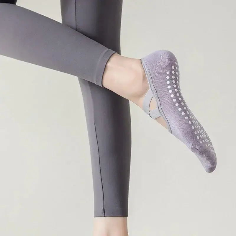 

Women Yoga Socks Non-Slip Grips Cotton Pilates Socks Ladies Ballet Dance Sports Socks For Yoga Fitness Ankle Socks