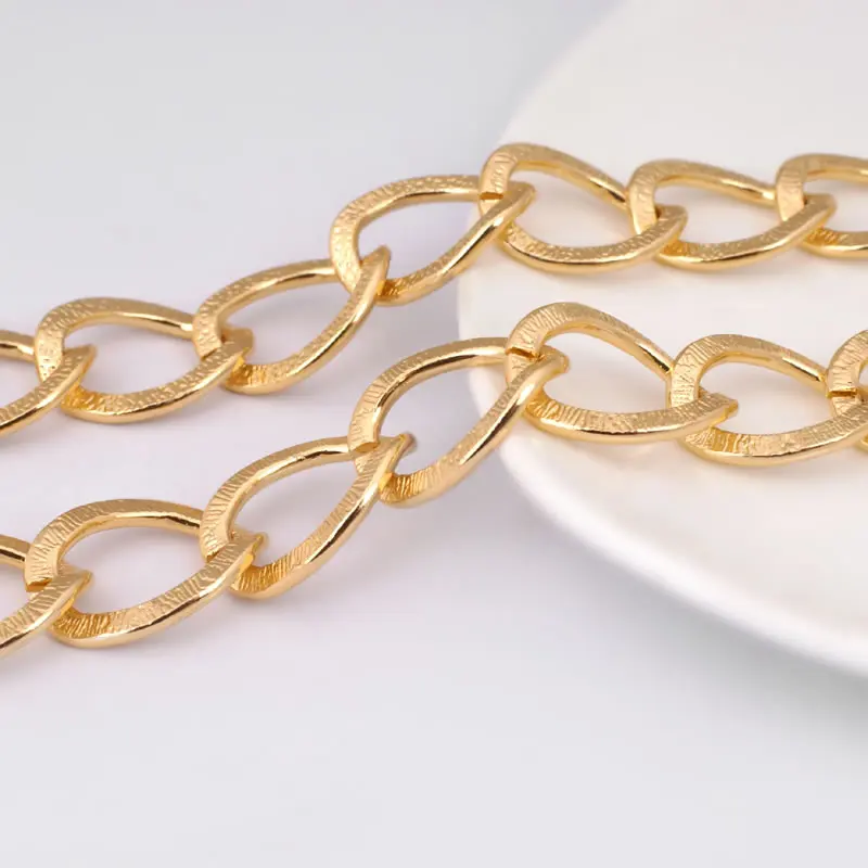 폭 16MM 19MM 21MM 25MM 알루미늄 엠보싱 확장 체인 연결 체인 DIY 쥬얼리 목걸이 부자재 액세서리