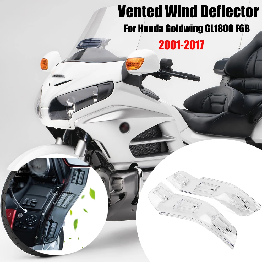 

For Honda Goldwing Gold Wing GL 1800 GL1800 F6B 2001-2017 Motorcycle Side Spoilers Dragon Wing Air Guard Vented Wind Deflector