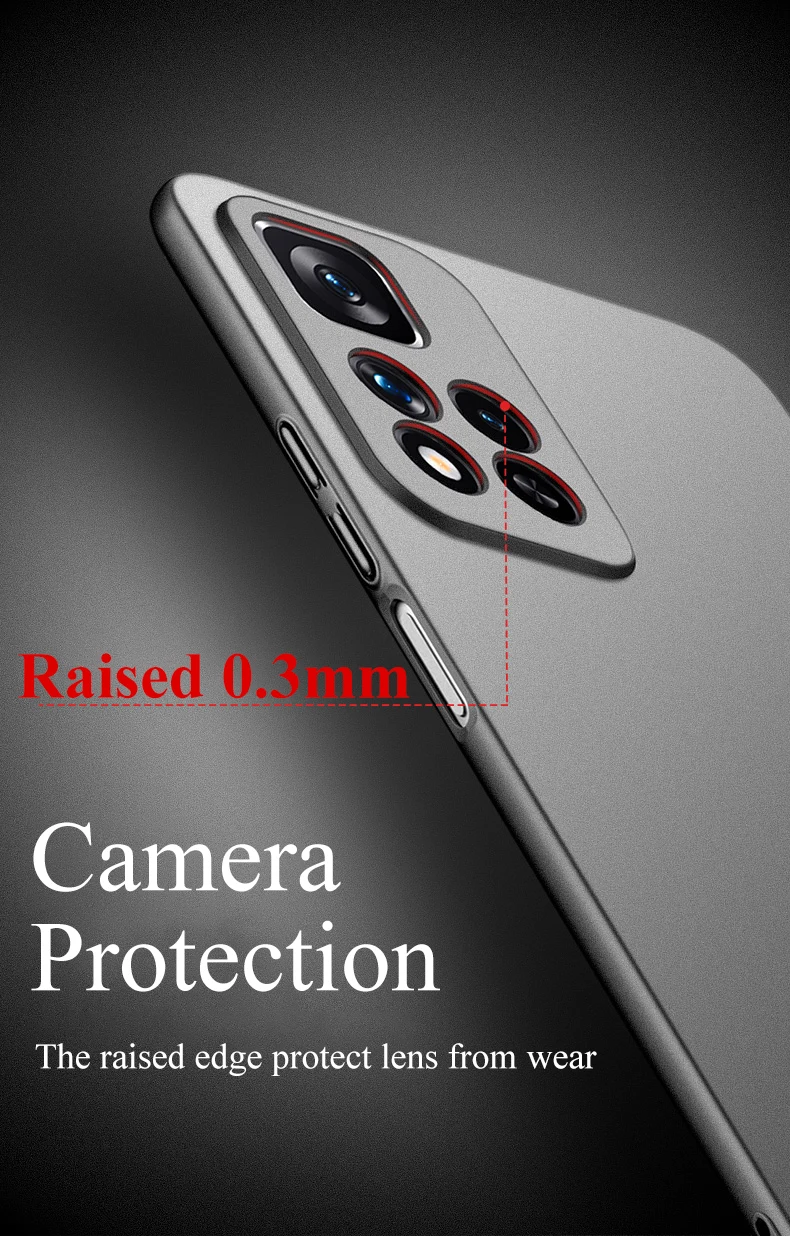 Ultra Thin Matte Hard Case For Xiaomi Redmi Note 11 10 9 8 Pro 11S 10S 11T 10T 9T 8T Back Cover Case For Redmi 10A 10C 9A 9C 9T