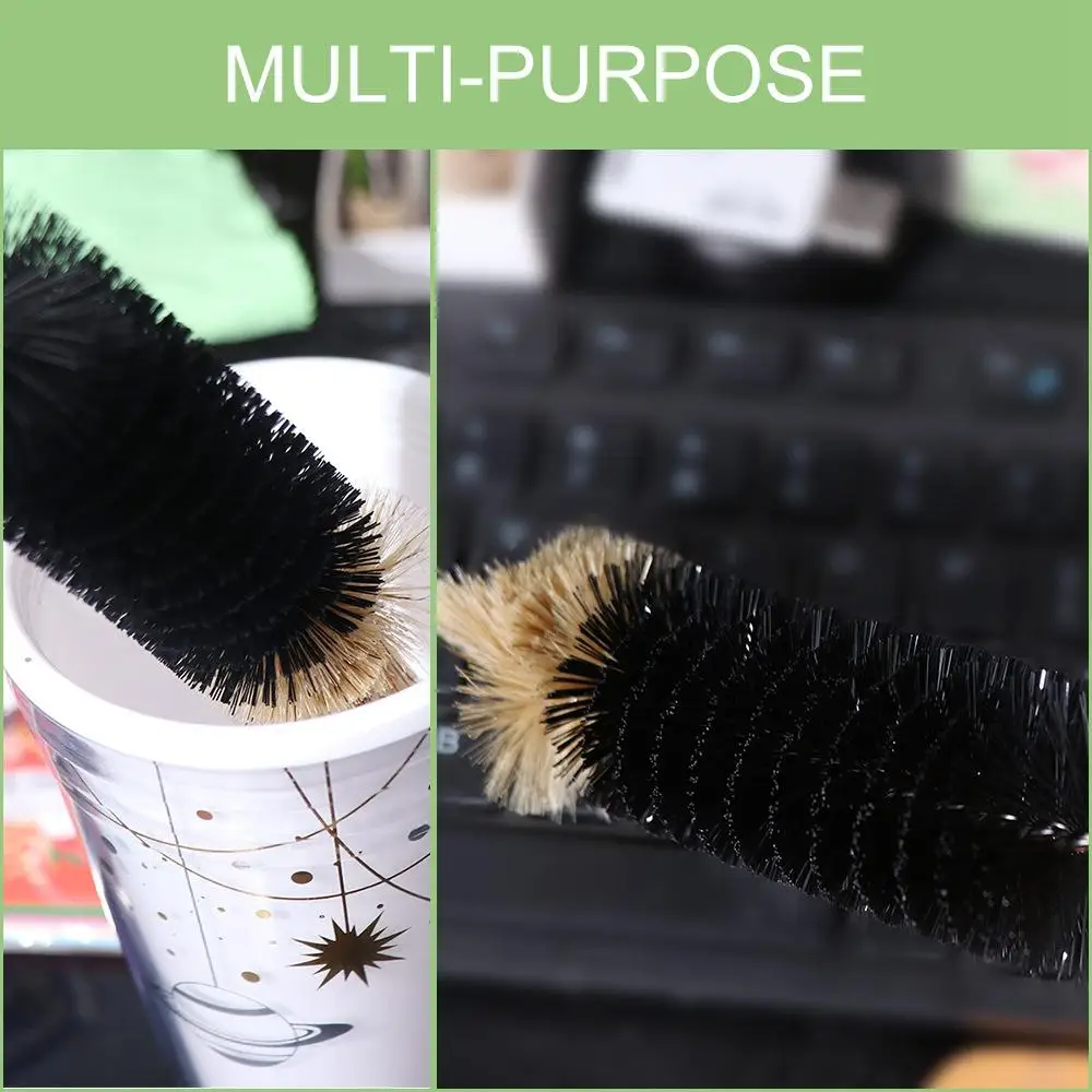 Sanitary Versatile Plastic Cleaning Brush Nylon Food Grade Glass Cleaner Milk Bottle Brush Cup Scrubber Cleaning Tool