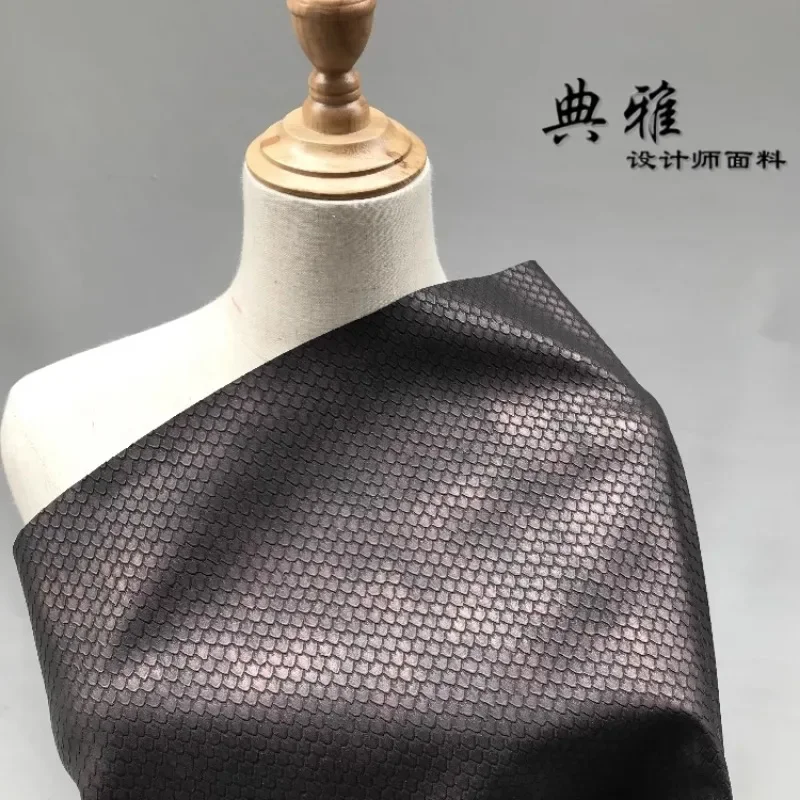 Bronze Imitation Dragon Scale Pattern Ancient Costume Theatrical Stage COSPALY Armor General Soldier Fabric