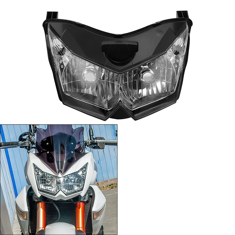Motorcycle Clear Headlight Assembly House For Kawasaki Z1000 Zrt00b