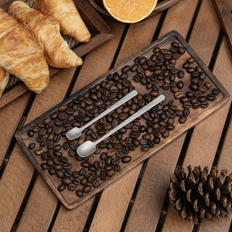 Boundless Voyage Titanium Mini Coffee Spoon Cocktail Stirring Spoons For Coffee Tea Dessert Ice Cream Cappuccino 5pcs Packed - 18 - View #6