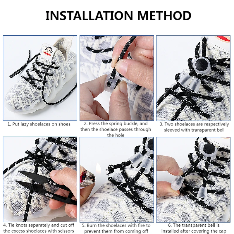 26 Colors Children's Shoe Laces Elastic Snap Locking Round Shoelaces Without Ties Fixed Artifact Lazy Shoelace Unisex 1 Pair