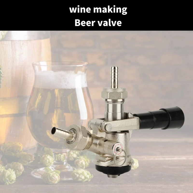 Kegs Couplers Beer Dispenser Beer Brewing Equipment Couplers Stainless Steel Texture Present for Enthusiasts