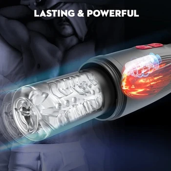 Automatic Rotation Male Masturbation Cup Silicone Vagina Real Pussy Adult Masturbator Blowjob Stroker Vibrating Sex Toys For Men 3