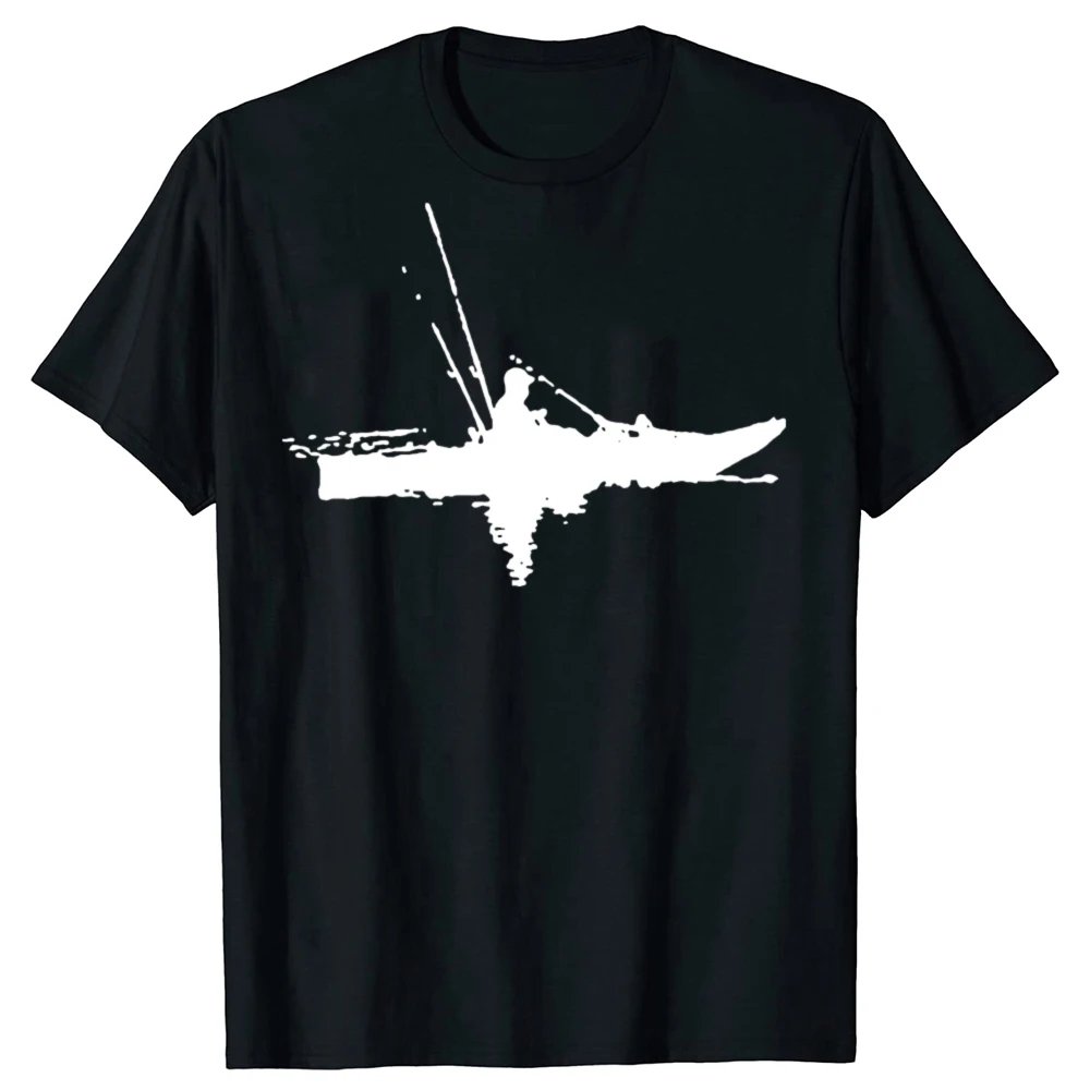 Fisherman Kayak Fishing Lustige T-Shirts, grafische Baumwolle, Streetwear, kurzärmelig, Evolution of Kayaking T-Shirt, Herrenbekleidung