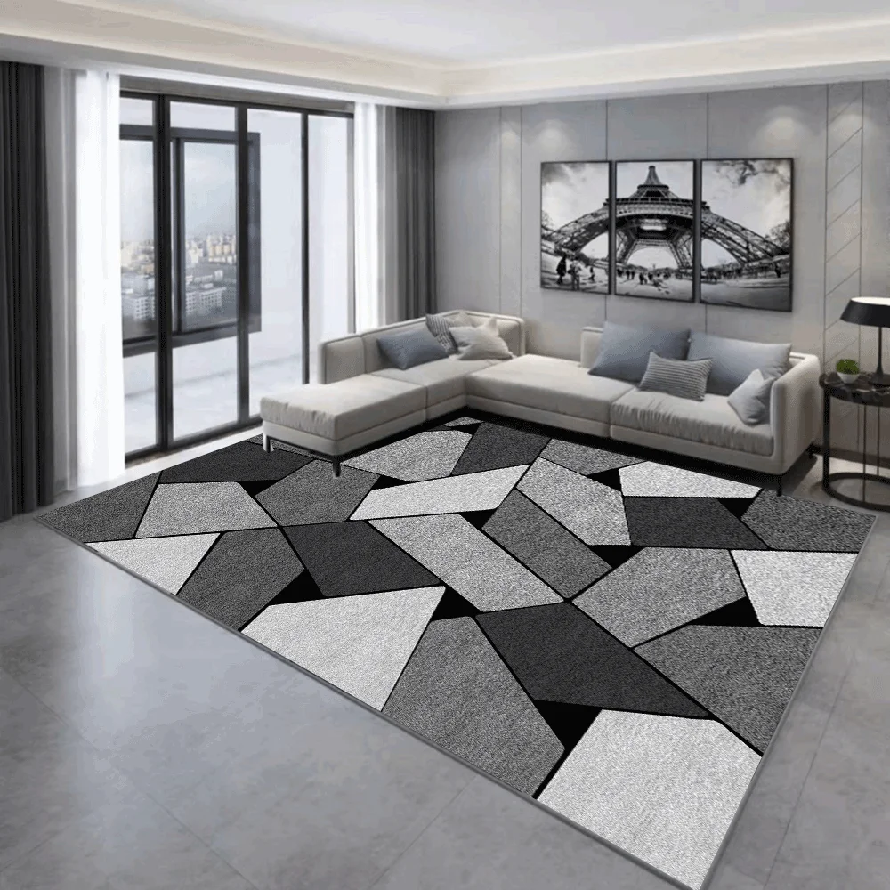 

9946 Large Plush Carpet Living Room Decoration Tie-Dye Soft Fluffy Rug Thick Bedroom Carpets Anti-slip Washable Floor Mats