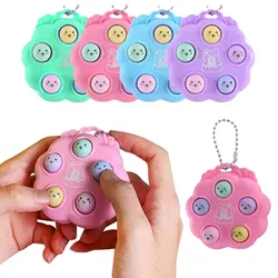 Kawaii – porte clés anti stress et anti compression pour enfant, jeu de main Portable avec plateau à fossettes 