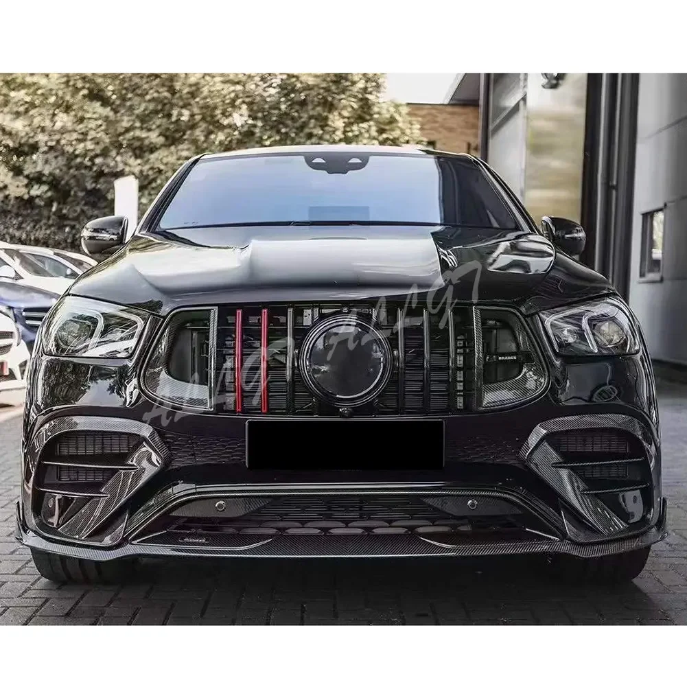 프론트 레이싱 빌렛 범퍼 그릴 어퍼 커버, 메르세데스-벤츠 W167 GLE-Class GLE350 GLE450 2020-2023 디럭스 스포츠 스타일