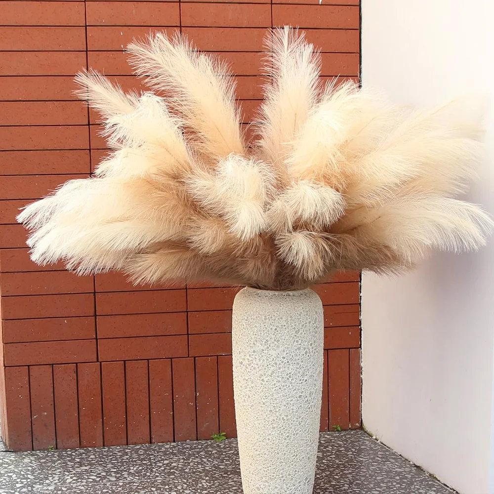 1/3/5pcs Fluffy Artificial Pampas Grass 97cm Boho Decor Flowers Bedroom Decor for Floor Vase Filler Farmhouse Home Wedding Decor