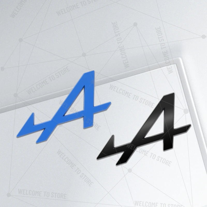 Alpine A Logo 3D Metal Steering Wheel Badge Decal