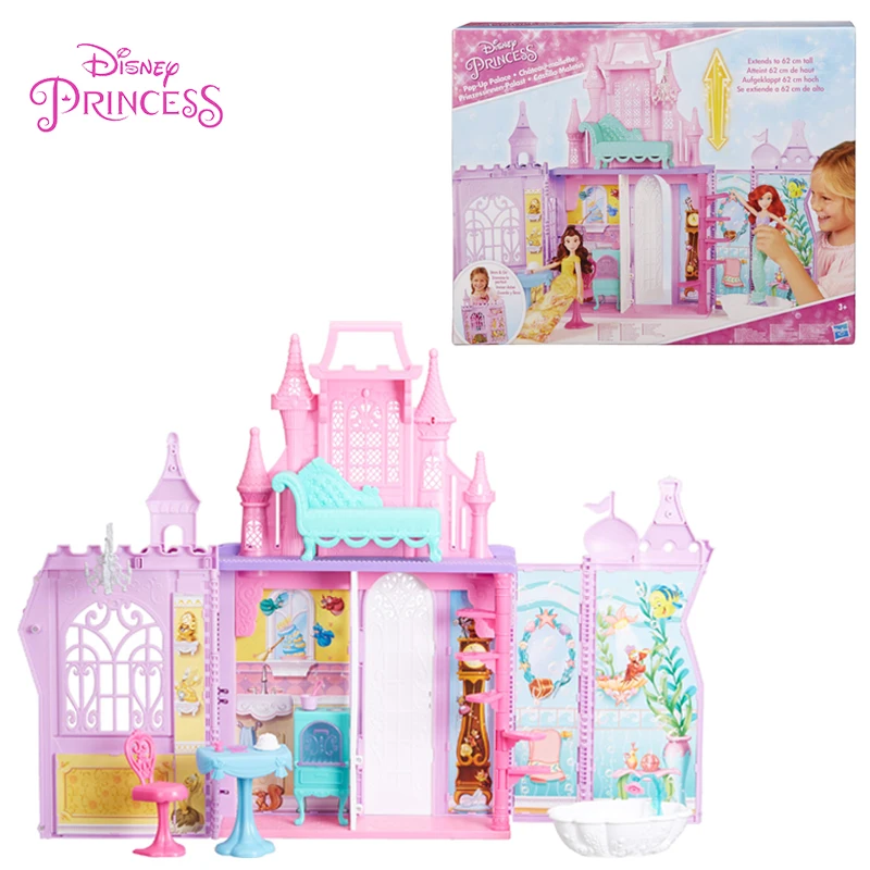 

Original Disney Princess Portable Castle Pop-Up Palace Toy Set Girls Play House Interactive Toys Girls Birthday Gifts