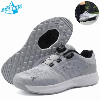 LiXingMing Mtb Cycling Sneakers Men New Mesh Breathable Lockable Bicycle Shoes Women Non-slip Leisure Hiking Dirt Bike Footwear
