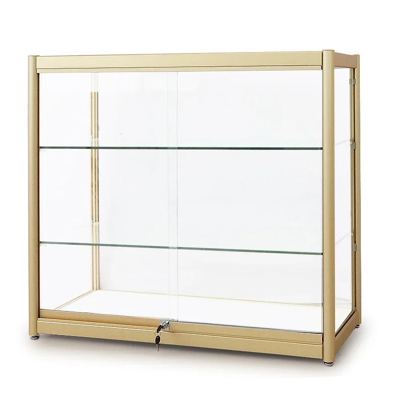 

Custom, Lockable Aluminum Frame Glass Display Cabinet Retail Smoke Shop Display Showcase