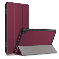 Premium Trifold Magnetic Smart Tablet Cover for Fire HD8 2020 (Wine Red)