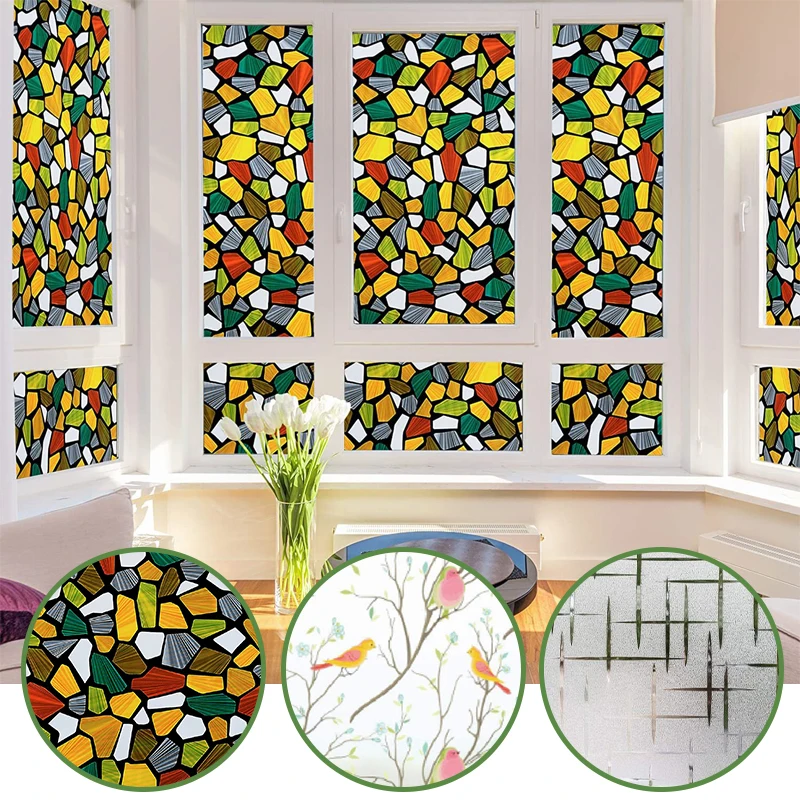 MultiSizeDecorativeWindowFilmAntiLookStaticClingWindow