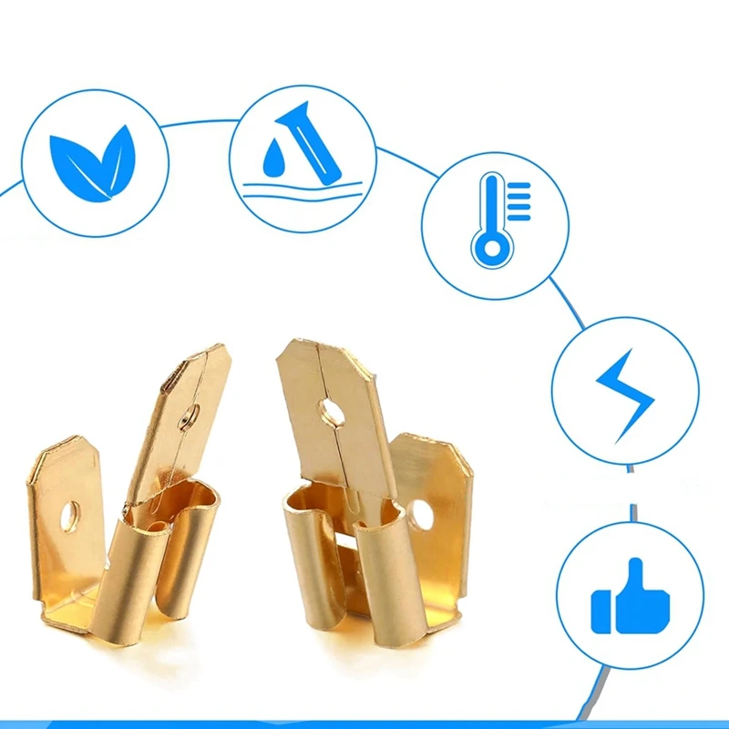 Spade Connectors 3 Way Adapter Dual Male To Single Female Brass Quick Disconnect