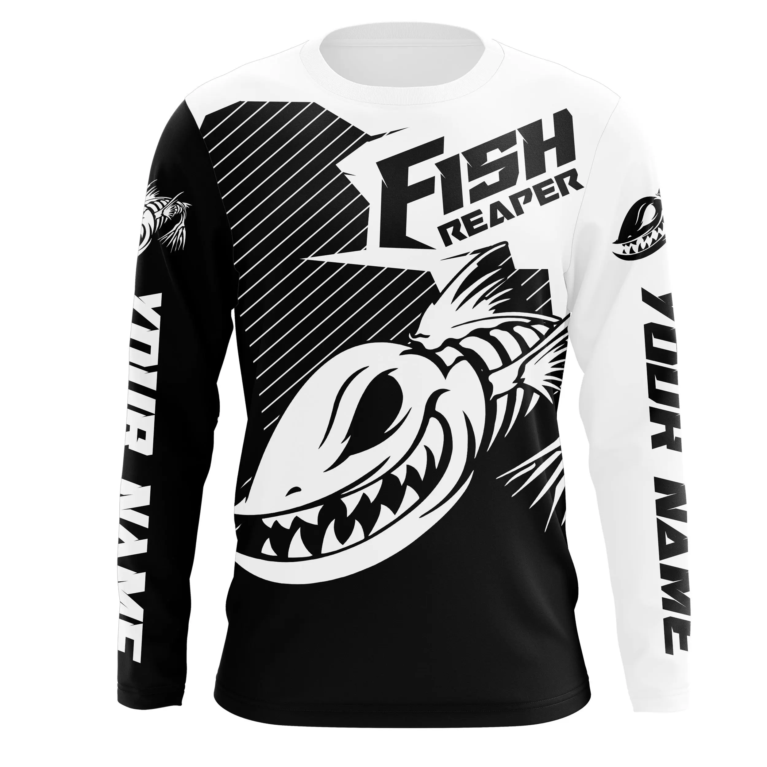 

2023 Men's Long Sleeve Fashion Casual Top Round Neck 3D Printed Fish Pattern Fun Outdoor Top Personalized Customization