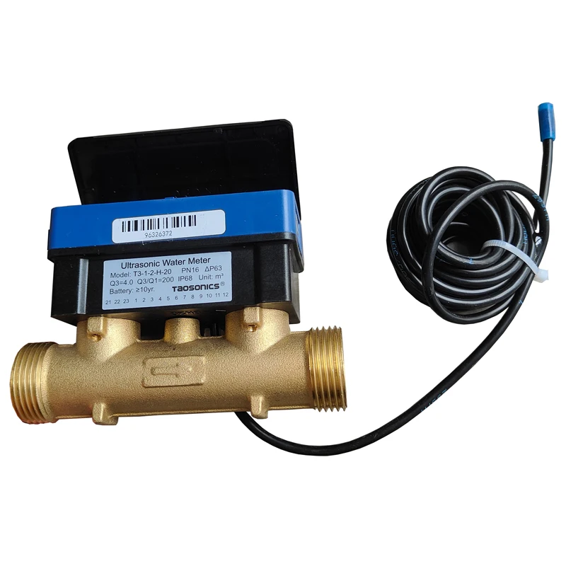 T3-1-2-H Ultrasonic Agricultural Irrigation Flow Water Meter Copper Pipe Thread-connection with RS485 & Mbus Output