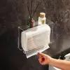 Compact Wall Mount Paper Towel Dispenser Clear Transparent Folded Paper Towel Holder Acrylic Hand Tissue Napkins Box Restroom 1