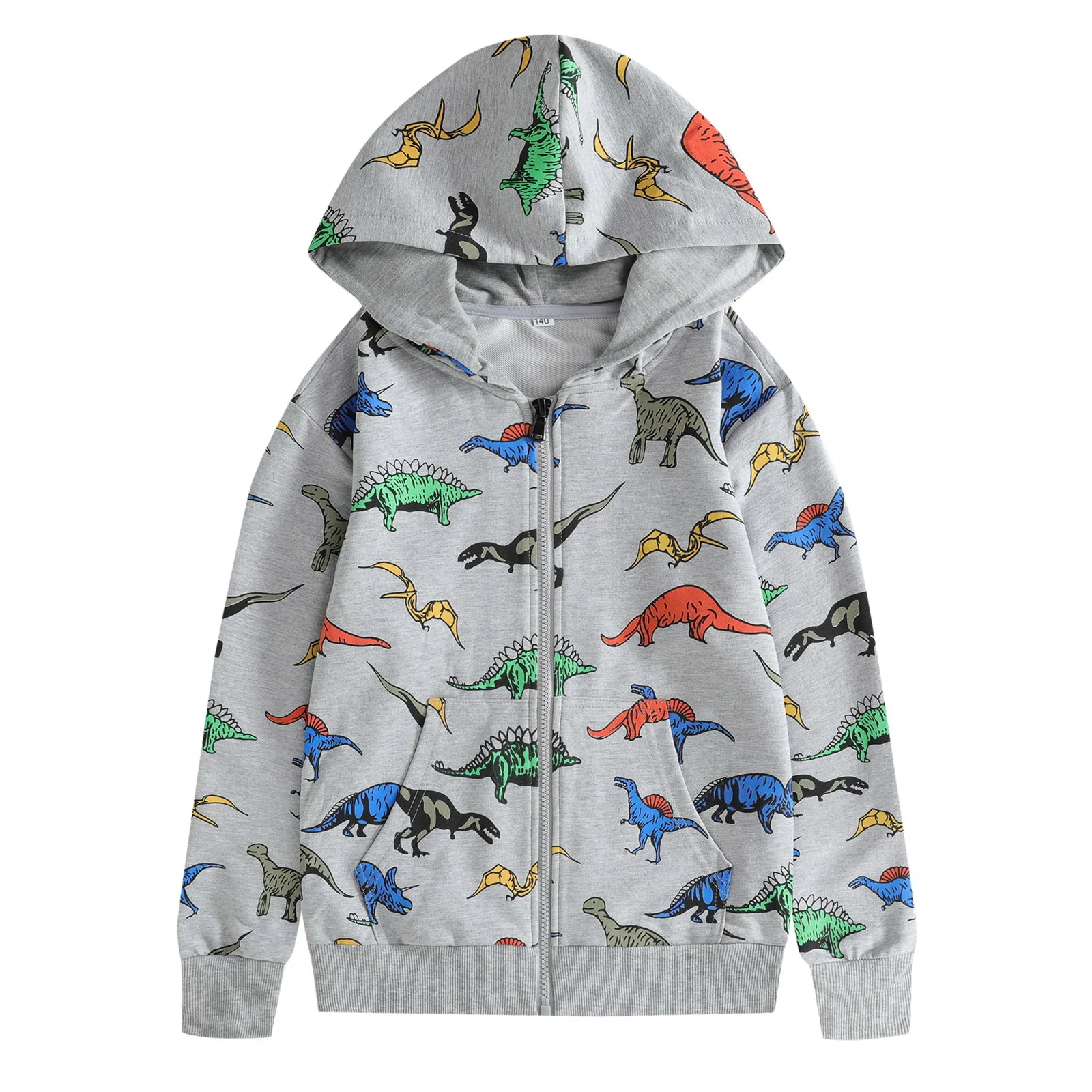 

18 Month Jacket Hoodies For Teen Boys Toddler Lightweight Zip Up Hooded Sweatshirt Kids Dinosaur Long Sleeve Sweat Shirt 3 To12