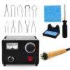 Pyrography Machine Adjustable Temperature Pyrography Pen Wood Burning Tool Kit with 10 Wire Tips for Wood Leather Gourd 3