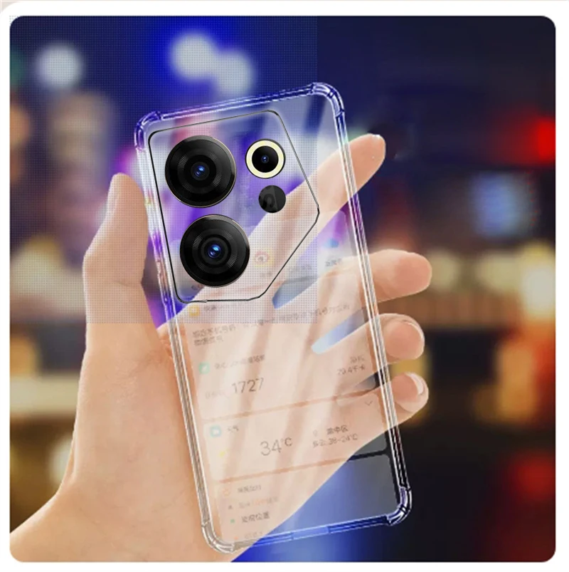 KJYF Custodia Trasparente Per Tecno Camon 20: Silicone Morbido Anti-Graffio, Anti-Ingiallimento