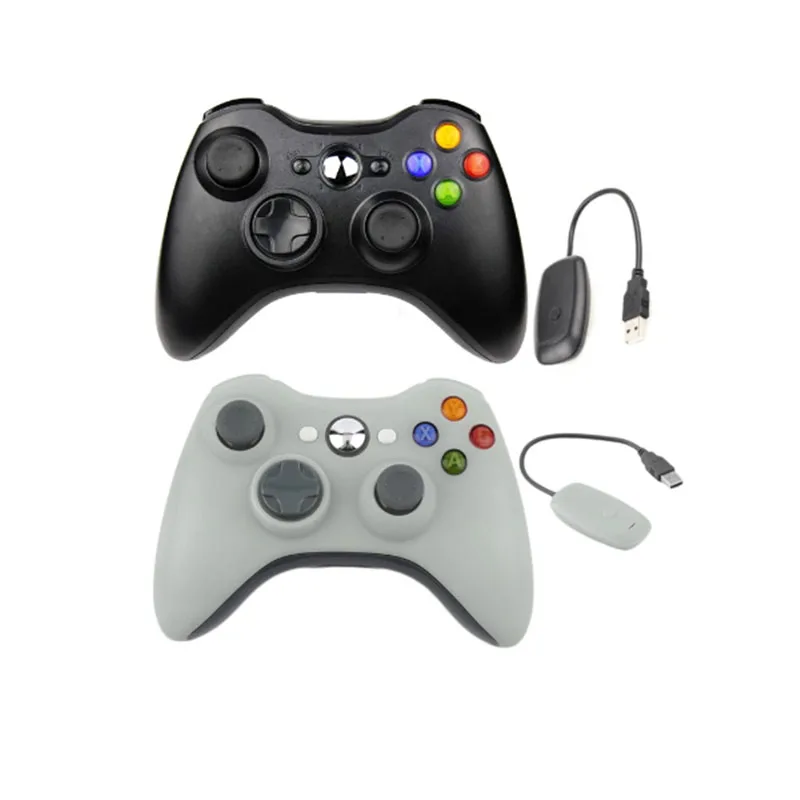 Фото Беспроводной контроллер 2,4G для Xbox 360, контроллер Joypad, игровой пульт дистанционного управления, геймпад, джойстик с ПК-приемником №1