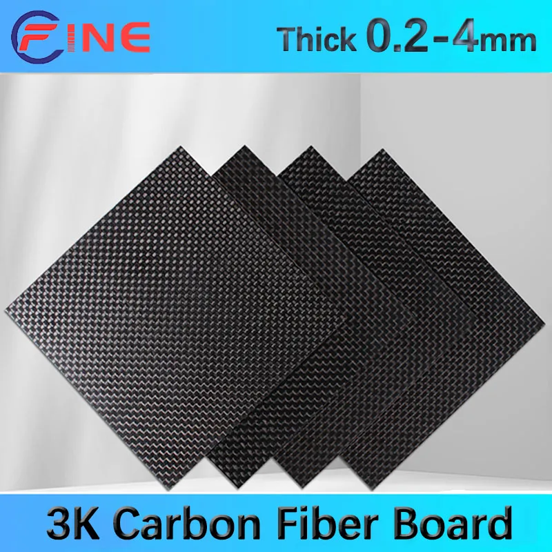 

3K plain Matte glossy Carbon Plate Panel Sheets High Composite Hardness Material Anti-UV Carbon Fiber Board