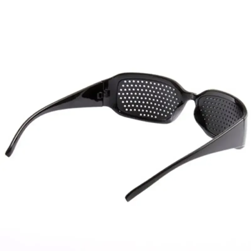 Pin Hole Glasses Black Unisex Vision Care Pin Eye Exercise Eyeglasses Pinhole Glasses Eyesight Improve Plastic